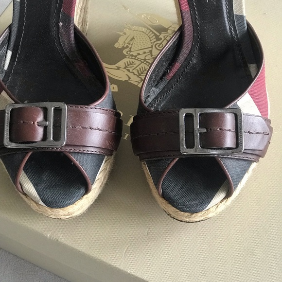 Burberry wedge heel espadrilles size 37 - Picture 2 of 4